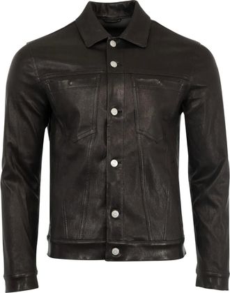 Giorgio Brato Giacca-camicia in pelle - Nero