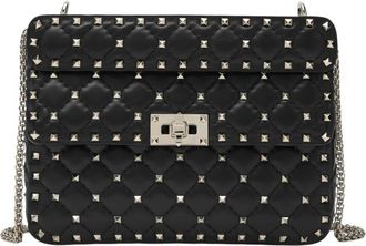 Valentino Garavani Bolso de Hombro Mediano Rockstud Spike - Bags - Mujer - Negro - ONE SIZE