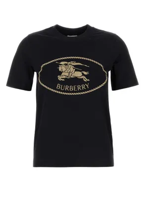 Burberry Black Cotton T Shirt