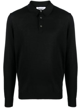 ERALDO merino-wool polo shirt - Nero