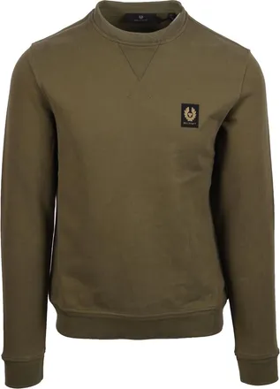 Belstaff Mens Sweatshirt True Olive - Green Cotton - Size X-Large
