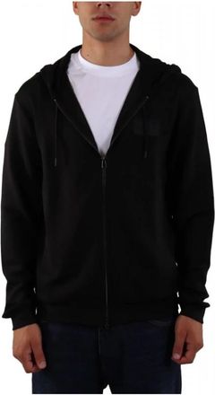 Emporio Armani Train Lux Hoodie - Heren - Vesten met rits - Zwart - M - Polyester - Hoodies & sweatvesten