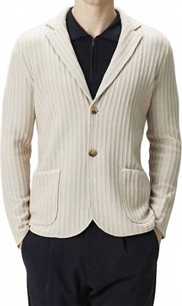 Maurizio Baldassari Soft Cashmere Rib Blazer In Light Beige