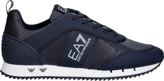 Emporio Armani Carbon Mesh Trainers - Heren - Sneakers - Blauw - 40 2/3 EU - Polyester - Schoenen