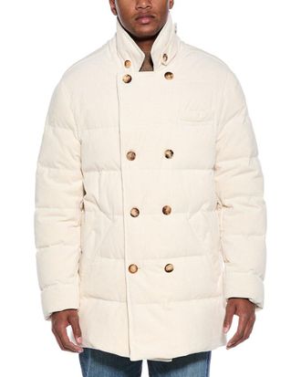 Brunello Cucinelli Corduroy Cashmere-Blend Down Coat