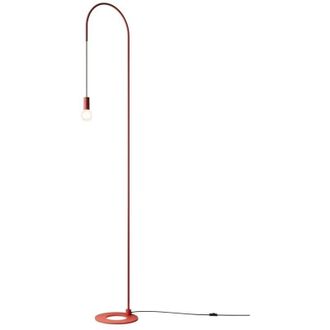 Zafferano Zafferano - Lampada da Terra Filo, Orientabile 200°, Metallo Verniciato Lampadina E27 max 60W inclusa, H231cm - Rossa