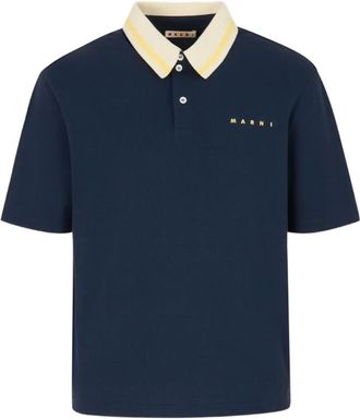 Marni Polo con stampa logo - Blu