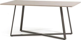 Siediti Fuori e Dentro Mesa rectangular 160x90 cm con patas met&aacute;licas y tablero efecto madera