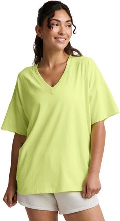 Beyond Yoga Womens Better Than Ever Oversize V-Neck Shirt Green XS