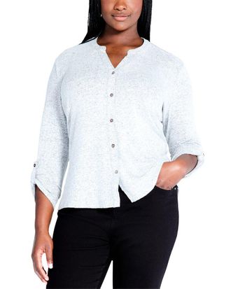 Nic+Zoe Sweet Dreams Convertible Sleeve Shirt
