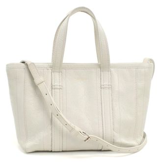 Balenciaga White Leather Tote Bag (Pre-Owned)