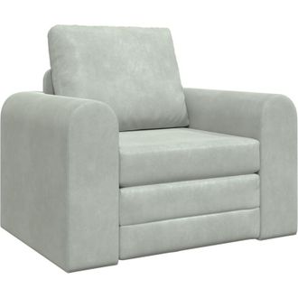 vidaXL Sof&aacute; Cama Gris Claro 98 X 71 X 83 Cm Terciopelo Vidaxl