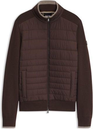 BOSS Zipper-front casual jacket in virgin wool