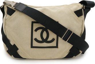 Chanel Canvas Shoulder Bag (Pre-Owned)
