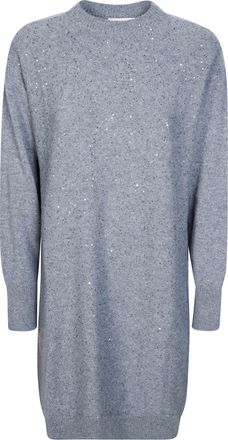 Antonelli Brema Loose Sequin Knit Mini Dress