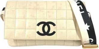 Chanel Pre-owned Cross Body Bags, female, Beige, Size: ONE SIZE Pre-owned Vintage Crossbody Bag