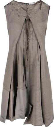 Maison Margiela Abito midi con inserti - Grigio