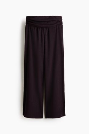 H&M Weite Hose mit gerafftem Bund - Dunkellila