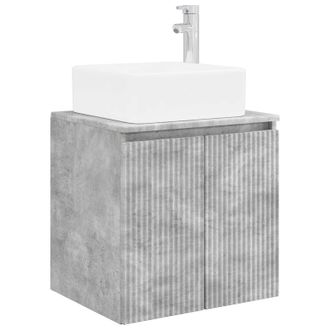 vidaXL Vanidad Con Lavabo De Pared Gris Hormig&oacute;n 49,5 X 41 X 63 Cm Vidaxl