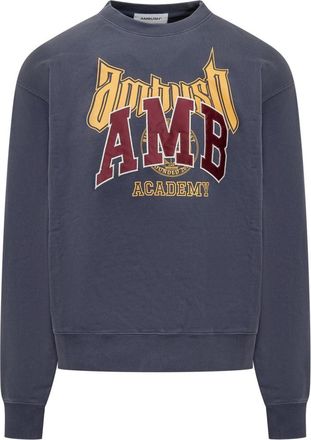 AMBUSH Blue Logo Crew Neck Sweatshirt