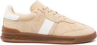 Polo Ralph Lauren Beige Leren Casual Trainers Sneakers - Dames - Sneakers - Beige - 40 EU - Leer - Schoenen