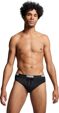 Puma Badeslip PUMA PUMA SWIM MEN LOGO SWIM BRIEF, Herren, Gr. XXL, N-Gr, schwarz, Web, Obermaterial: 80% Polyester, 20% Elasthan, unifarben, Badehosen Bade