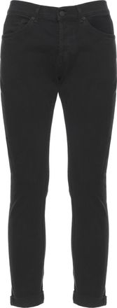 Dondup Black George Cotton Trousers