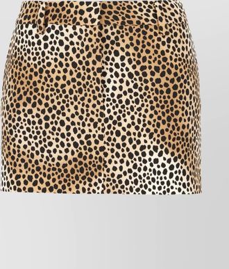 Michael Kors animal print mini skirt with belt loops