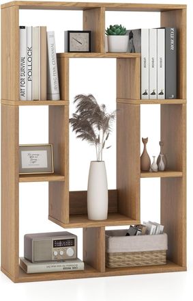 Costway Costway Estanteria Cubos, Libreria Estanteria De 7 Cubos, Estanteria Libros Salon Dormitorio, Estudio, Oficina, 60 X 20 X 90 Cm (natural)
