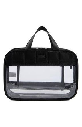 Mytagalongs Box Quilted Clear Toiletry Case in Black at Nordstrom Rack