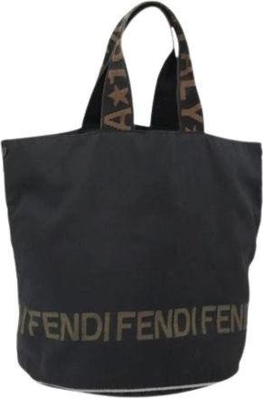 Fendi Pre-owned Vintage Nylon Tote Bag - Dames - Vintage Shopper - Zwart - ONE Size - Nylon - Vintage