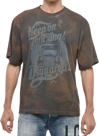 Dsquared2 Brown Crew Neck T-Shirt