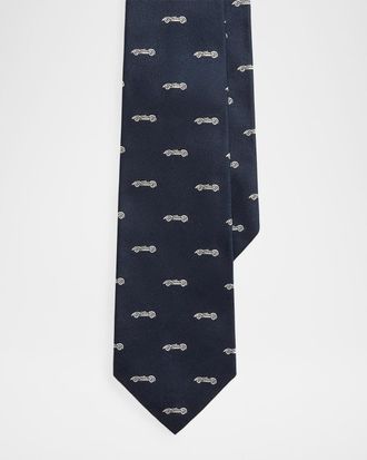 Ralph Lauren Purple Label Men & apos;s Silk Racecar Tie