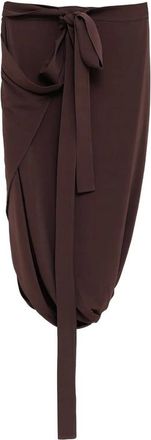Christophe Lemaire Tie-detail Draped Midi Skirt