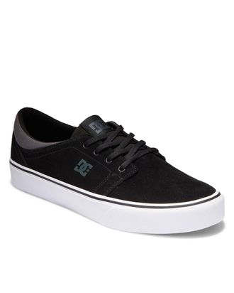 DC Sneaker DC SHOES Trase Sd, Herren, Gr. 12,5(46,5), schwarz (schwarz, schwarz, grau), 90.9% Leder, 9.1% Baumwolle, Schuhe Sneaker