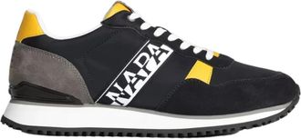 Napapijri Donkerblauwe Leren Cosmos Sneakers - Heren - Sneakers - Blauw - 44 EU - Leer - Schoenen