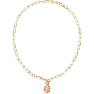 Kendra Scott Daphne Toggle Necklace in Gld Lt Pink Ird Abal at Nordstrom