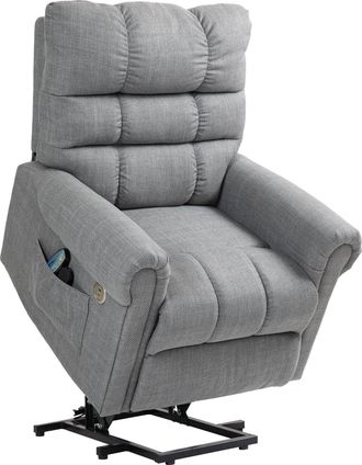 HOMCOM Power Lift Recliner Chair For Elderly With Massage And Heat Grey | TJ Hughes