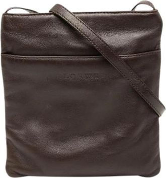 Loewe Pre-owned Crossbody Bag - Dames - Vintage Schoudertas - Bruin - ONE Size - Leer - Vintage