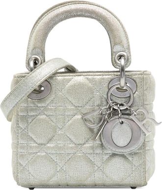 Dior Pre-owned Dior Micro Metallic Calfskin Cannage Lady Dior Ladies KIZK6E4SK9P3B8N4