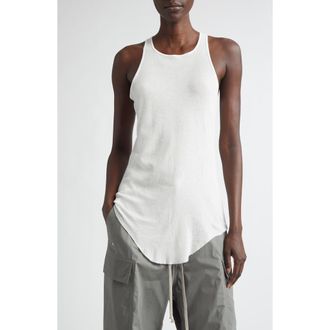 Rick Owens Basic Rib Cotton Tank in Milk at Nordstrom, Size 10 Us