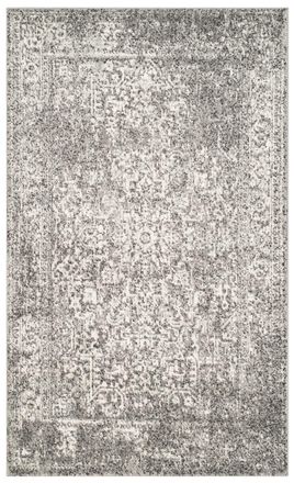 Safavieh Alfombra transicional de polipropileno gris/blanco, 122 x 183 cm