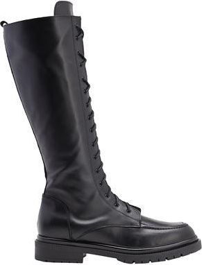 8 by YOOX LEATHER LACE UP TALL BOOTS