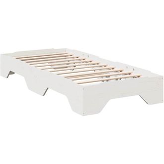 vidaXL Estructura De Cama Sin Colch&oacute;n Apilable Blanca 90x190 Cm Vidaxl