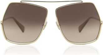 Max Mara MM0006 32F Womens Sunglasses Gold Size 64
