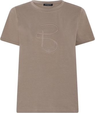 Bruuns Bazaar Gedrukte Klassieke Tee Fungi - Dames - T-shirts - Beige - S - Katoen - Tops