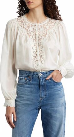 LoveShackFancy Carine Long Sleeves Top In Ivory
