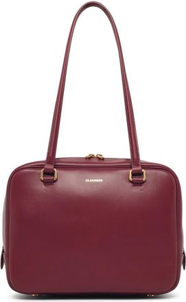 Jil Sander Medium Vision Burgundy Leather Bag
