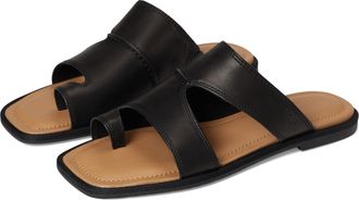 UGG Womens Matira Flat Sandal, Black Leather, 7.5 UK