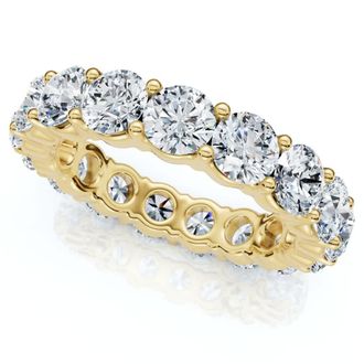 Pompeii3 4Ct Diamond Eternity Wedding Ring Lab Grown Diamond 14k Yellow Gold